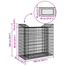 vidaXL Gabion emelt ágy Ezüst