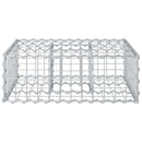 vidaXL Gabion emelt ágy Ezüst