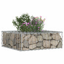 vidaXL Gabion emelt ágy Ezüst