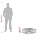 vidaXL Gabion emelt ágy Ezüst