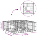 vidaXL Gabion emelt ágy Ezüst