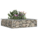 vidaXL Gabion emelt ágy Ezüst