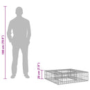 vidaXL Gabion emelt ágy Ezüst