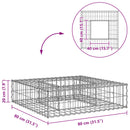 vidaXL Gabion emelt ágy Ezüst