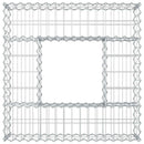 vidaXL Gabion emelt ágy Ezüst