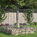 vidaXL Gabion emelt ágy Ezüst