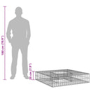 vidaXL Gabion emelt ágy Ezüst