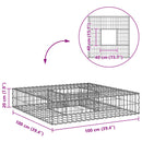 vidaXL Gabion emelt ágy Ezüst