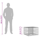 vidaXL Gabion emelt ágy Ezüst