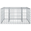 vidaXL Gabion emelt ágy Ezüst