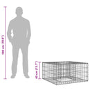 vidaXL Gabion emelt ágy Ezüst