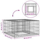 vidaXL Gabion emelt ágy Ezüst