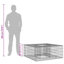 vidaXL Gabion emelt ágy Ezüst