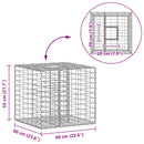 vidaXL Gabion emelt ágy Ezüst