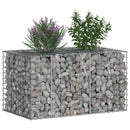 vidaXL Gabion emelt ágy Ezüst