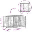 vidaXL Gabion emelt ágy Ezüst