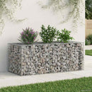 vidaXL Gabion emelt ágy Ezüst
