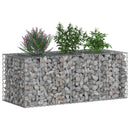 vidaXL Gabion emelt ágy Ezüst