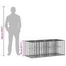 vidaXL Gabion emelt ágy Ezüst