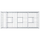 vidaXL Gabion emelt ágy Ezüst