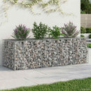 vidaXL Gabion emelt ágy Ezüst