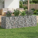 vidaXL Gabion emelt ágy Ezüst