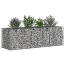 vidaXL Gabion emelt ágy Ezüst