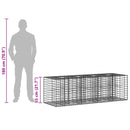 vidaXL Gabion emelt ágy Ezüst