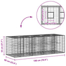vidaXL Gabion emelt ágy Ezüst