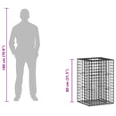 vidaXL Gabion emelt ágy Ezüst