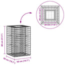 vidaXL Gabion emelt ágy Ezüst
