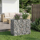 vidaXL Gabion emelt ágy Ezüst