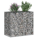 vidaXL Gabion emelt ágy Ezüst