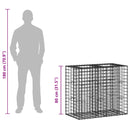 vidaXL Gabion emelt ágy Ezüst