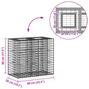 vidaXL Gabion emelt ágy Ezüst