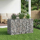 vidaXL Gabion emelt ágy Ezüst