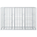 vidaXL Gabion emelt ágy Ezüst