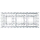 vidaXL Gabion emelt ágy Ezüst