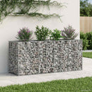 vidaXL Gabion emelt ágy Ezüst