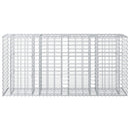 vidaXL Gabion emelt ágy Ezüst