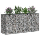 vidaXL Gabion emelt ágy Ezüst