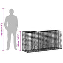 vidaXL Gabion emelt ágy Ezüst