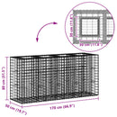 vidaXL Gabion emelt ágy Ezüst