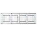vidaXL Gabion emelt ágy Ezüst
