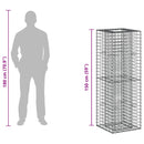 vidaXL Gabion emelt ágy Ezüst