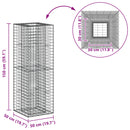 vidaXL Gabion emelt ágy Ezüst