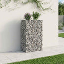 vidaXL Gabion emelt ágy Ezüst