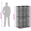 vidaXL Gabion emelt ágy Ezüst
