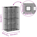 vidaXL Gabion emelt ágy Ezüst