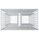 vidaXL Gabion emelt ágy Ezüst